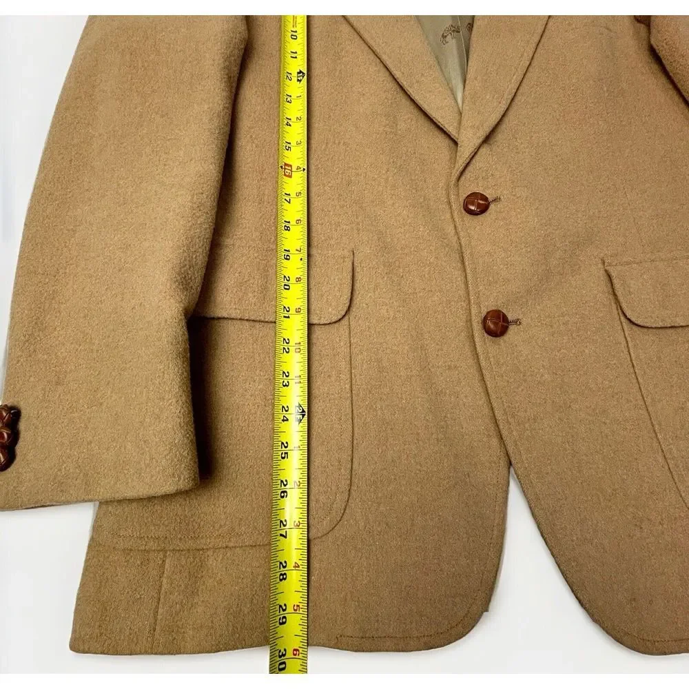 VTG Jos A Bank Executive 100% Camel Hair‎ Blazer Sport Coat Classic Mens 42R EUC